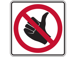 Sign: No Hitch Hiking