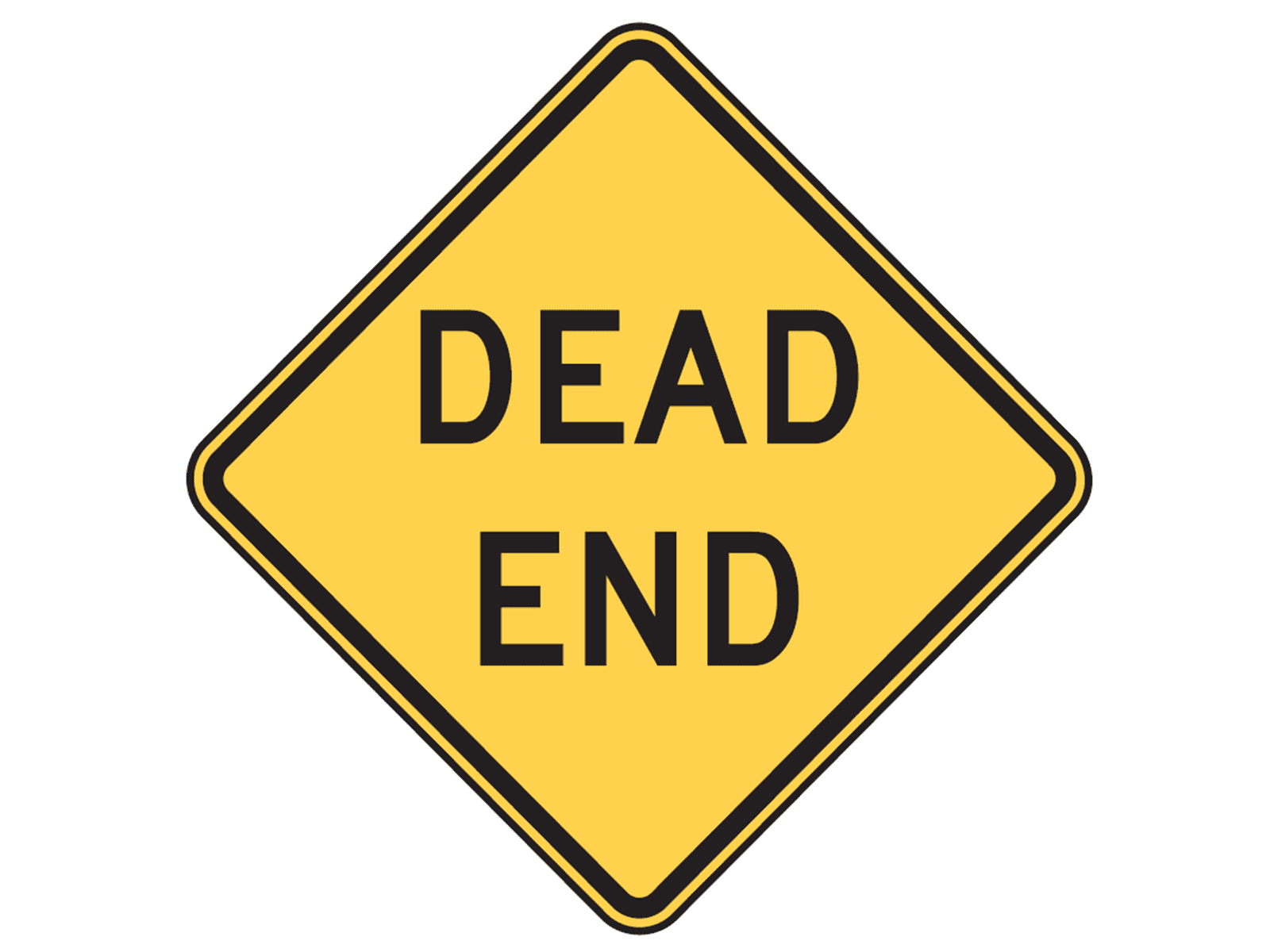 Dead End W14-1 - W14: Dead End Streets and No Passing Zones